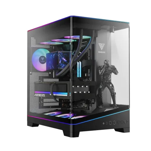 Case GAMDIAS ATLAS P6 CG – ATX | Black | 4 Fan ARGB